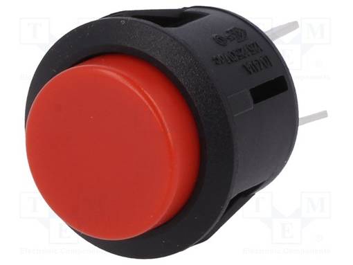 PAINOKYTKIN - AS: 2 - DPST-NO - 6A/250VAC - OFF-(ON) - POLYAMIDI - Standardikytkimet - R13-527A-02RD - 1