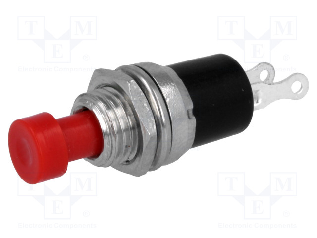 PAINOKYTKIN - AS: 2 - SPST-NO - 1A/250VAC - OFF-(ON) - AUKKO: Ø7MM - Standardikytkimet - PS10BRD - 1