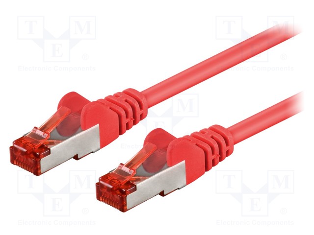 PATCH KAAPELI - S/FTP - CAT: 6 - RJ45-PISTOKE,MOLEMMIN PUOLIN - LANKA - RJ45 Ethernet kaapelit - SFTP6-CCA-005RD - 1