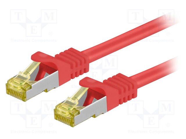 PATCH KAAPELI - S/FTP - CAT: 6A - RJ45-PISTOKE,MOLEMMIN PUOLIN - LANKA - RJ45 Ethernet kaapelit - SFTP7-CU-050RD - 1