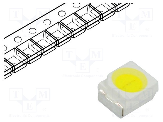 LED - KYLMÄVALKOINEN - SMD - 3528,PLCC2 - 1000÷1400MCD - 120° - 20MA - Pintaliitos LED - LL-R3528WC-W2-1D - 1