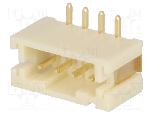 LIITIN: JOHTO-LEVY - PISTORASIA - UROS - PIN: 4 - PYSTYSUORA - SMT - 2MM - Signaaliliittimet rasteri 2,00mm - NXW-04SMD - 1