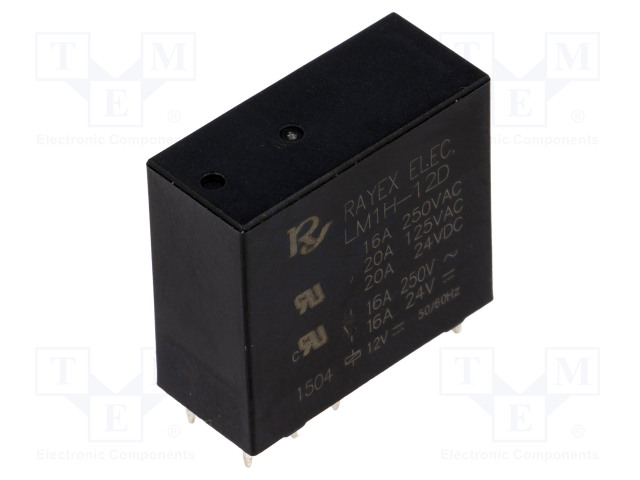 RELE - SPDT - UKELAN: 12VDC - 16A/250VAC - LM1H - Pienoisreleet - LM1H-12D - 1
