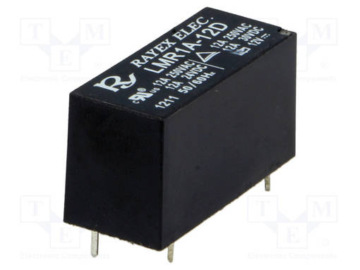 RELE - SPST-NO - UKELAN: 12VDC - 12A - 12A/250VAC - Pienoisreleet - LMR1A-12D - 1