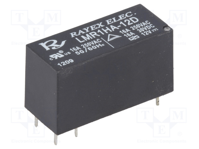 RELE - SPST-NO - UKELAN: 12VDC - 16A - 16A/250VAC - Pienoisreleet - LMR1HA-12D - 1