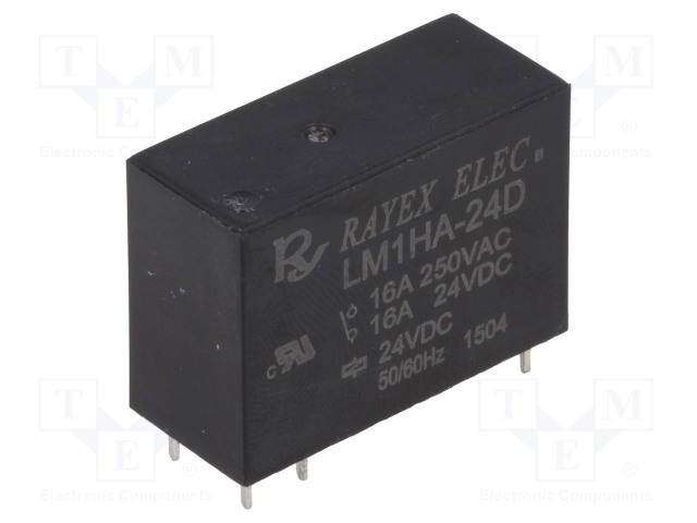 RELE - SPST-NO - UKELAN: 24VDC - 16A/250VAC - LM1H - Pienoisreleet - LM1HA-24D - 1