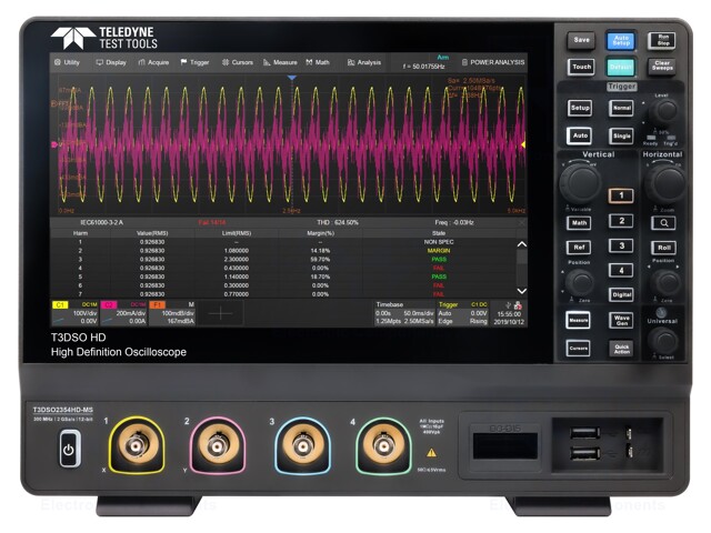 DIGITAALINEN OSKILLOSKOOPPI - CH: 4 - 100MHZ - 2GSPS - 200MPTS/CH - Oskilloskoopit - LC-T3DSO2104HD - 1