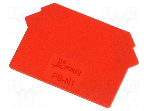 PÄÄTYLEVY - PUNAINEN - POLYAMIDI - 1MM - Kiskoliittimet - PS-N1-RD - 1