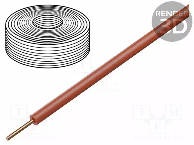 JOHTO - H05V-U - 0,75MM2 - RAUTACU - PVC - PUNAINEN - 300V,500V - Monisäikeiset asennuskaapelit - H05V-U-075-RD - 1
