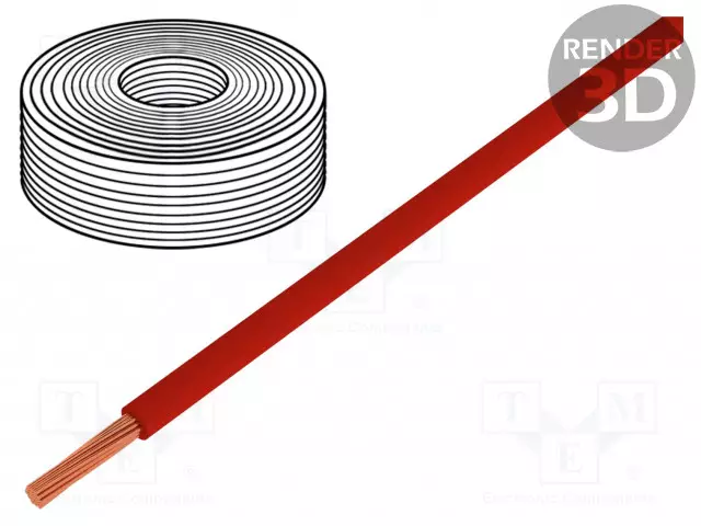 JOHTO - H07V-K - CU - 70MM2 - PVC - PUNAINEN - 450V,750V - LUOKKA: 5 - Yksisäikeiset asennuskaapelit - H07V-K-7000-RD - 1