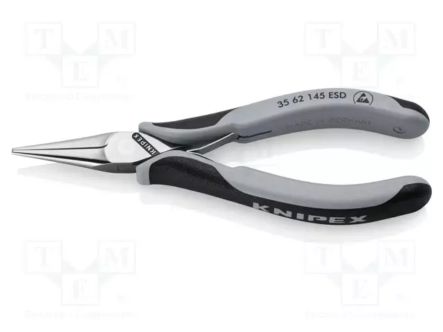 PLIERS - HALF-ROUNDED NOSE - ESD - FOR ELECTRONICS - 145MM - Litteäpäiset ja puolipyöreäpäiset pihdit - KNP.3562145ESD - 1
