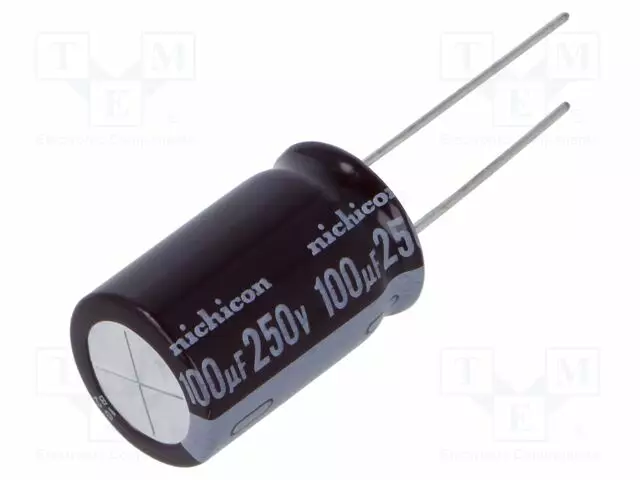 ELEKTROLYYTTIKONDENSAATTORI - LOW ESR - THT - 100UF - Elektrolyyttikondensaattorit - pysty - UCS2E101MHD - 1
