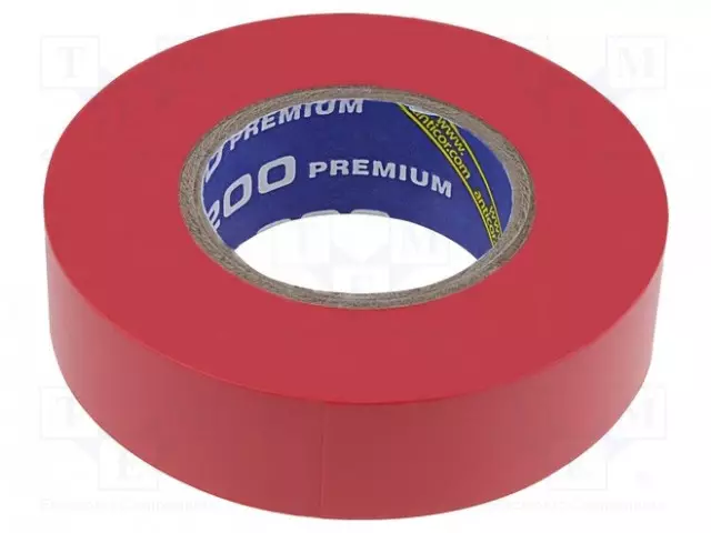 ERISTYSTEIPPI - W: 19MM - L: PAKS.: 0,18MM - PUNAINEN - Eristysteipit ja -nauhat - ANC-200P-19-18RD - 1