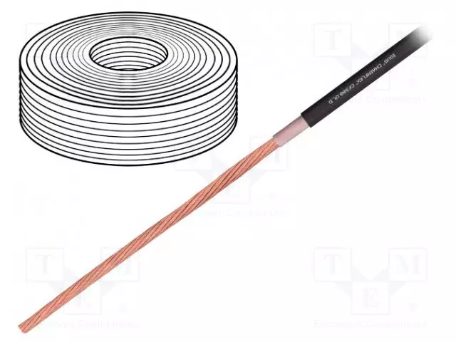 JOHTO: MOOTTORI-CHAINFLEX® CF300.UL.D - 1X10MM2 - MUSTA - LANKA - CU - Suojatut ohjaimien kaapelit - CF300.UL.100.01.D - 1