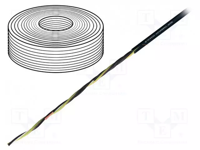 JOHTO: MOOTTORI-CHAINFLEX® CF34.UL.D - 4G6MM2 - MUSTA - LANKA - CU - Suojatut ohjaimien kaapelit - CF34.UL.60.04.D - 1