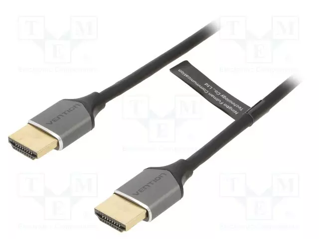 KAAPELI - HDMI-PISTOKE,MOLEMMIN PUOLIN - PVC - HDMI 2.0 - 0,5M - 34AWG - HDMI, DVI, DisplayPort johdot - ALEHD - 1