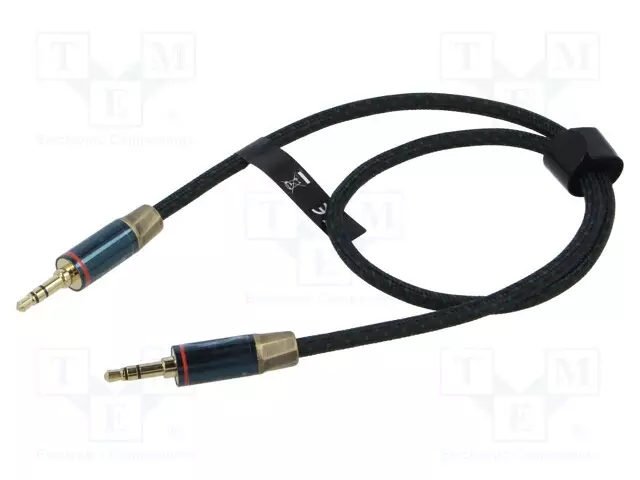 KAAPELI - JACK 3,5 MM 3PIN KULMAPISTOKE,MOLEMMIN PUOLIN - 0,5M - Muut audio-videokaapelit - BAYGD - 1