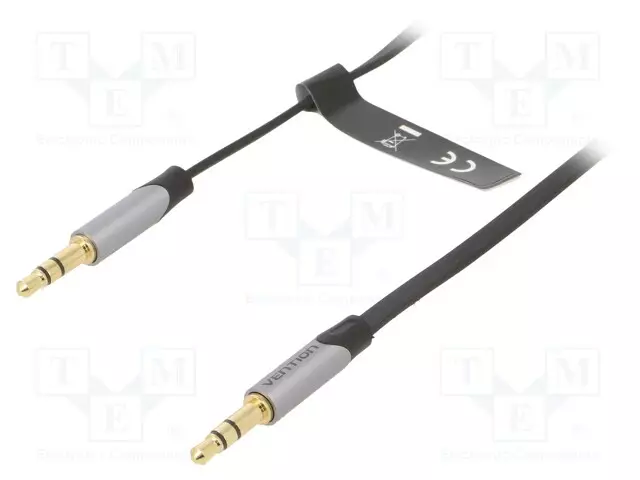 KAAPELI - JACK 3,5MM 3PIN PISTOKE,MOLEMMIN PUOLIN - 0,5M - MUSTA - Muut audio-videokaapelit - BAPHD - 1