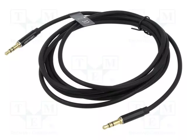 KAAPELI - JACK 3,5MM 3PIN PISTOKE,MOLEMMIN PUOLIN - 0,5M - MUSTA - Muut audio-videokaapelit - BAXBD - 1