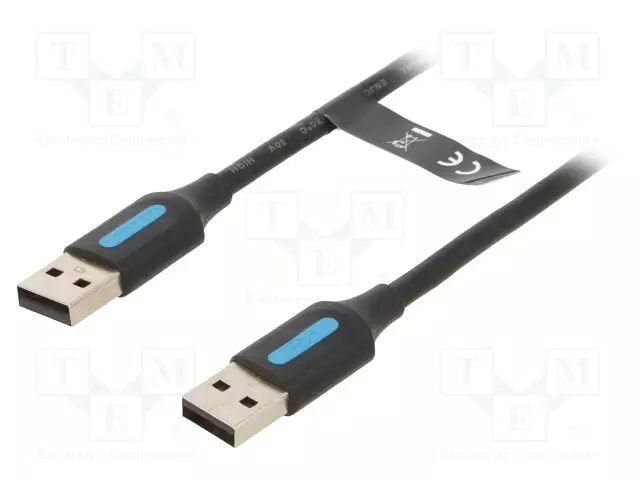KAAPELI - USB 2.0 - USB A PISTOKE,MOLEMMIN PUOLIN - NIKKELÖITY - USB kaapelit ja adapterit - COJBD - 1