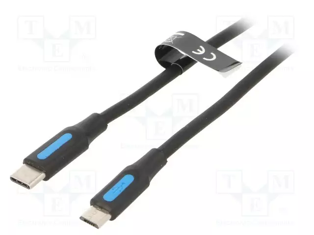 KAAPELI - USB 2.0 - USB B MIKROPISTOKE,USB C PISTOKE - NIKKELÖITY - USB kaapelit ja adapterit - COVBD - 1