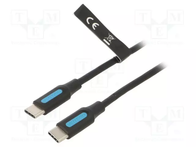 KAAPELI - USB 2.0 - USB C PISTOKE,MOLEMMIN PUOLIN - NIKKELÖITY - USB kaapelit ja adapterit - COSBD - 1