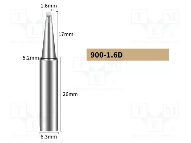 KÄRKI - RUUVIMEISSELI - 1,6MM - JUOTINASEMAA VARTEN - Juotinkärjet - BK900-1.6D - 1