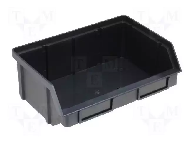 SÄILIÖ: KYVETTI - ESD - 203MM - 74MM - MUSTA - POLYPROPYLEENI - D: 140MM - ESD rasiat, laatikot - A.PM6ESD - 1