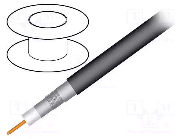 KOAKSIAALIKAAPELI - RG11 - YKSISÄIKEINEN - CCS - PE - MUSTA - Koaksiaalikaapelit - RG11-CCS-FLOODED - 1