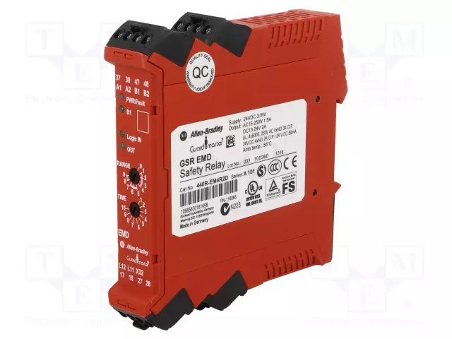 AUTOMAATIOLAAJENNUSMODUULI - 24VAC - 24VDC - IN: 1 - DIN-KISKOLLE - Turvakytkimet - säätömoduulit - 440R-EM4R2D - 1