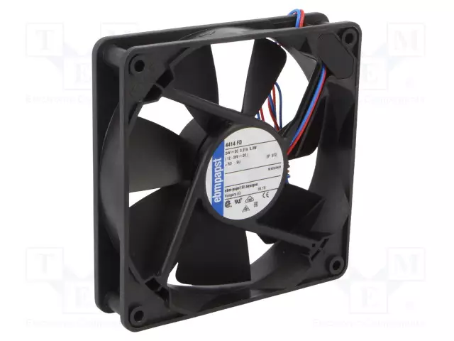 LAITETUULETIN - DC - 24VDC - 119X119X25MM - 170M3/H - 43DBA - DC 24V tuulettimet - 4414FD - 1