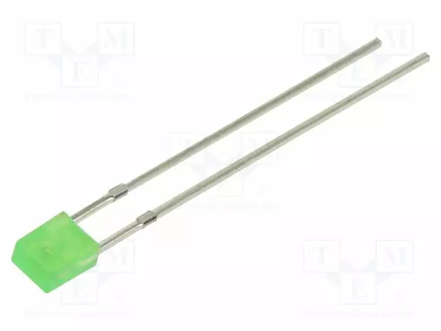 LED - VIHREÄ - 2X3MM - 6MCD - 100° - 20MA - 2,1VDC - Suorakulmaiset LEDit - R3GD - 1