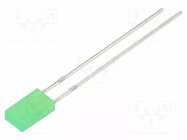 LED - VIHREÄ - 2X4MM - 8MCD - 120° - 20MA - 2,1VDC - Suorakulmaiset LEDit - R4GD - 1