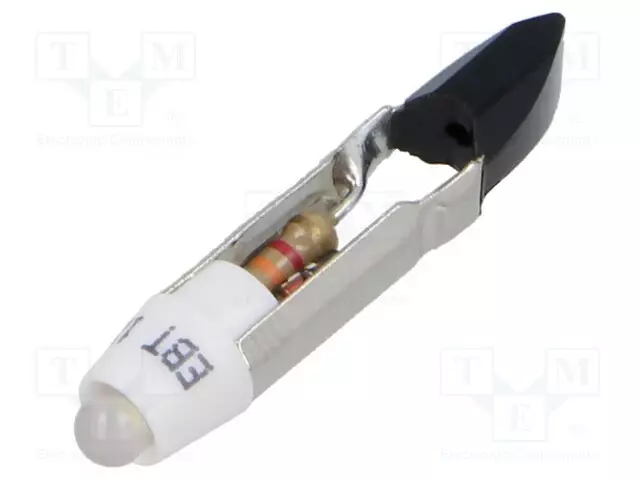LED LAMPPU - VALKOINEN - T5,5 - 12VDC - 12VAC - MUOVI - 3MM - -20÷60°C - Merkkivalot ja pienoislamput - 1505125W3D - 1