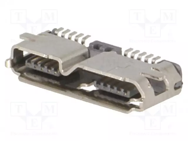LIITIN: USB B MICRO - PISTORASIA - SMT - PIN: 10 - USB 3.0 - USB liittimet - MUSBB-G3.0SMD - 1