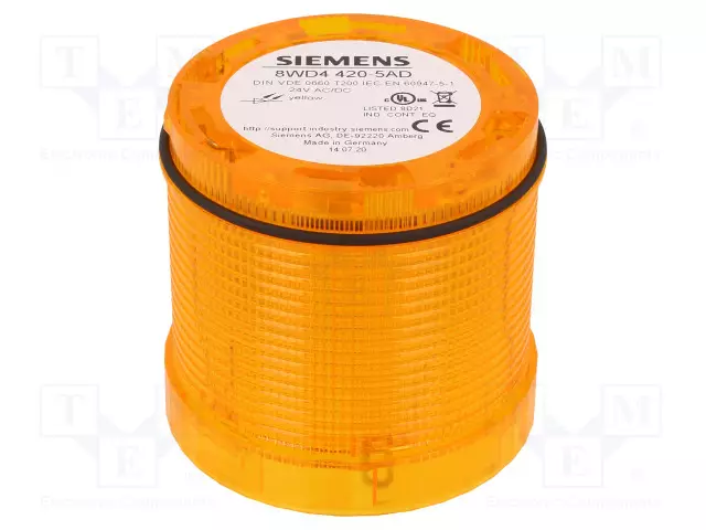 AUTOMATION MODULE: LIGHT SIGNALLER - KELTAINEN - LED - 24VDC - 24VAC - Teollisuuden merkinantolaitteet - 8WD4420-5AD - 1