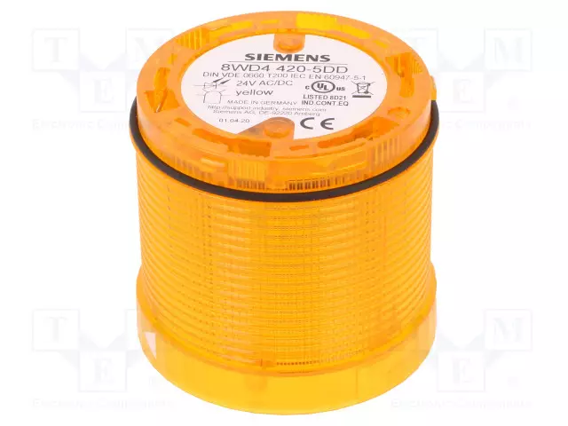 AUTOMATION MODULE: LIGHT SIGNALLER - KELTAINEN - LED - 24VDC - 24VAC - Teollisuuden merkinantolaitteet - 8WD4420-5DD - 1