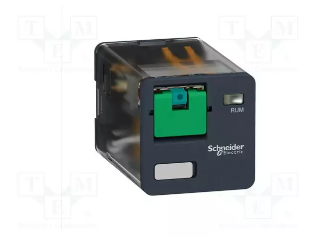 RELE - DPDT - UKELAN: 12VDC - 10A/250VAC - ALUSLEVY - Teollisuusreleet - RUMC21JD - 1