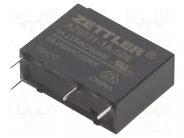 RELE - SPST-NO - UKELAN: 5VDC - 5A - 5A/277VAC - PCB - Pienoisreleet - AZ9371-1A-5D - 1