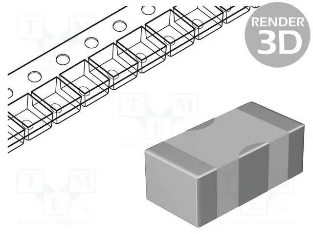 SUODATIN: HÄIRIÖSUOJA-100NF - SMD - 25VDC - ±20% - 0603 - 180MM - Häiriönpoistosuotimet SMD - NFM18PC104R1E3D - 1