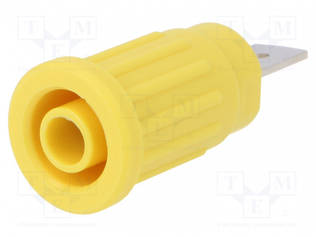 LABORATORY CONNECTOR: 4MM BANANA - SOCKET - 1KV - 32A - KELTAINEN - 34.8MM - Banaanijatkoliittimet - SEPB6453NI-GE - 1