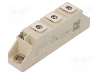DIODI/TYRISTORI MODUULI - 1,2KV - 106A - A46 - SEMIPACK1 - UFMAX: 1,65V - Tyristorit ja Triacit - SKKH10612E - 1