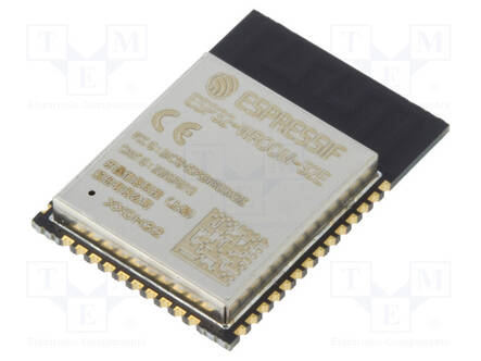 IOT MODUULI - BLUETOOTH: BLE - 19,5DBM - WIFI - PCB - SMD - 18X25,5X3,1MM - IoT (WiFi/Bluetooth) moduulit - ESP32-WROOM-32E - 1