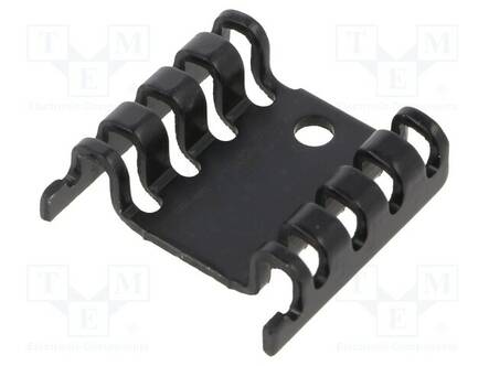 JÄÄHDYTYSLEVY - PURISTETTU - TO220 - MUSTA - L: 7MM - W: 24MM - H: 20MM - Jäähdytyslevyt - FI302SE - 1