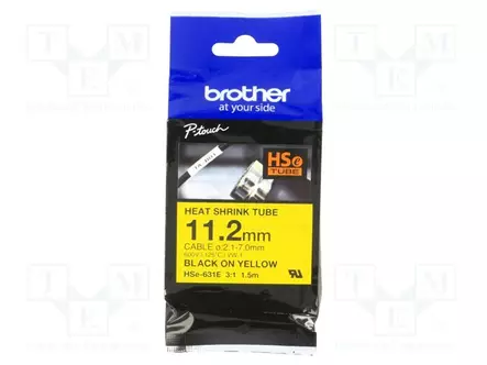 LÄMPÖKUTISTUVAT MERKIT - 11,2MM - 1,5M - KELTAINEN - ØJOH: 2,1÷7MM - Tarratulostimet ja merkitsijät - BR-HSE631E - 1