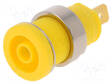 LABORATORY CONNECTOR: 4MM BANANA - SOCKET - 1KVDC - 25A - KELTAINEN - 32MM - Banaanijatkoliittimet - SEB2610F4.8GE - 1
