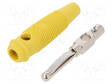 LABORATORY CONNECTOR: 4MM BANANA - PLUG - 16A - 60VDC - KELTAINEN - 3MOHM - Banaaniliittimet 4mm - VQ20GE - 1