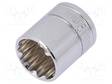 HYLSY - 12-KULMA,HYLSY-19MM - 3/8" - KROMI-VANADIINITERÄS - Hylsyavaimet - WP-W074143WE - 1