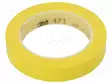NAUHA: MERKITSEVÄ - KELTAINEN - L: W: 19MM - PAKS.: 0,13MM - 2,5N/CM - Varoitus- ja merkintäteipit - 3M-471-19-33YE - 1