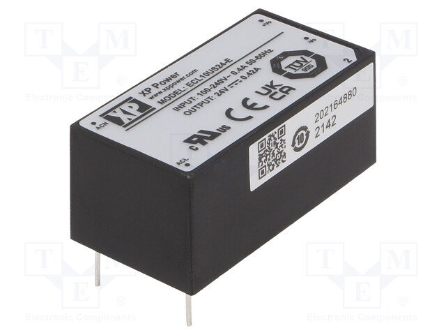AC/DC MUUNNIN - 10W - TULOJÄNNITE 85÷264VAC,120÷370VDC - LÄHTÖJÄNNITE 24VDC - OUT: 1 - AC/DC muuntimet - ECL10US24-E - 1